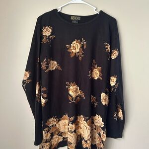 In Knit Womens Sweater Floral Cottagecore Size Large